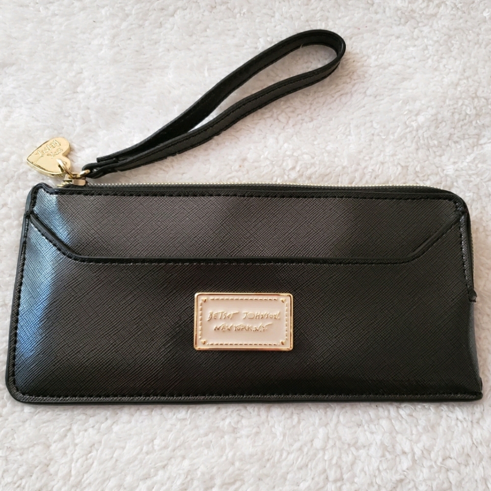 Betsey Johnson Dark Gray Wristlet